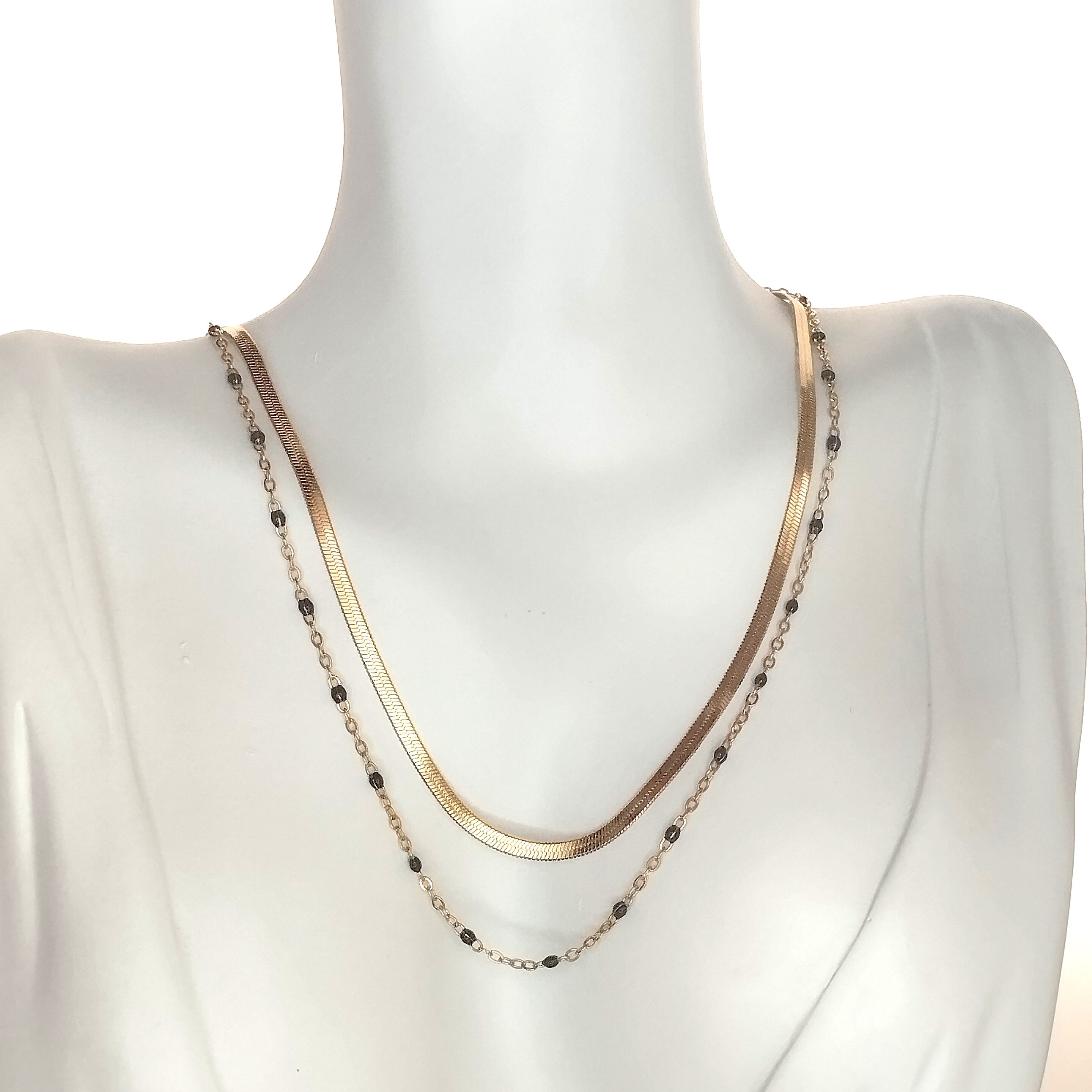 Κολιέ με χαντρες πολυτελείας διπλό