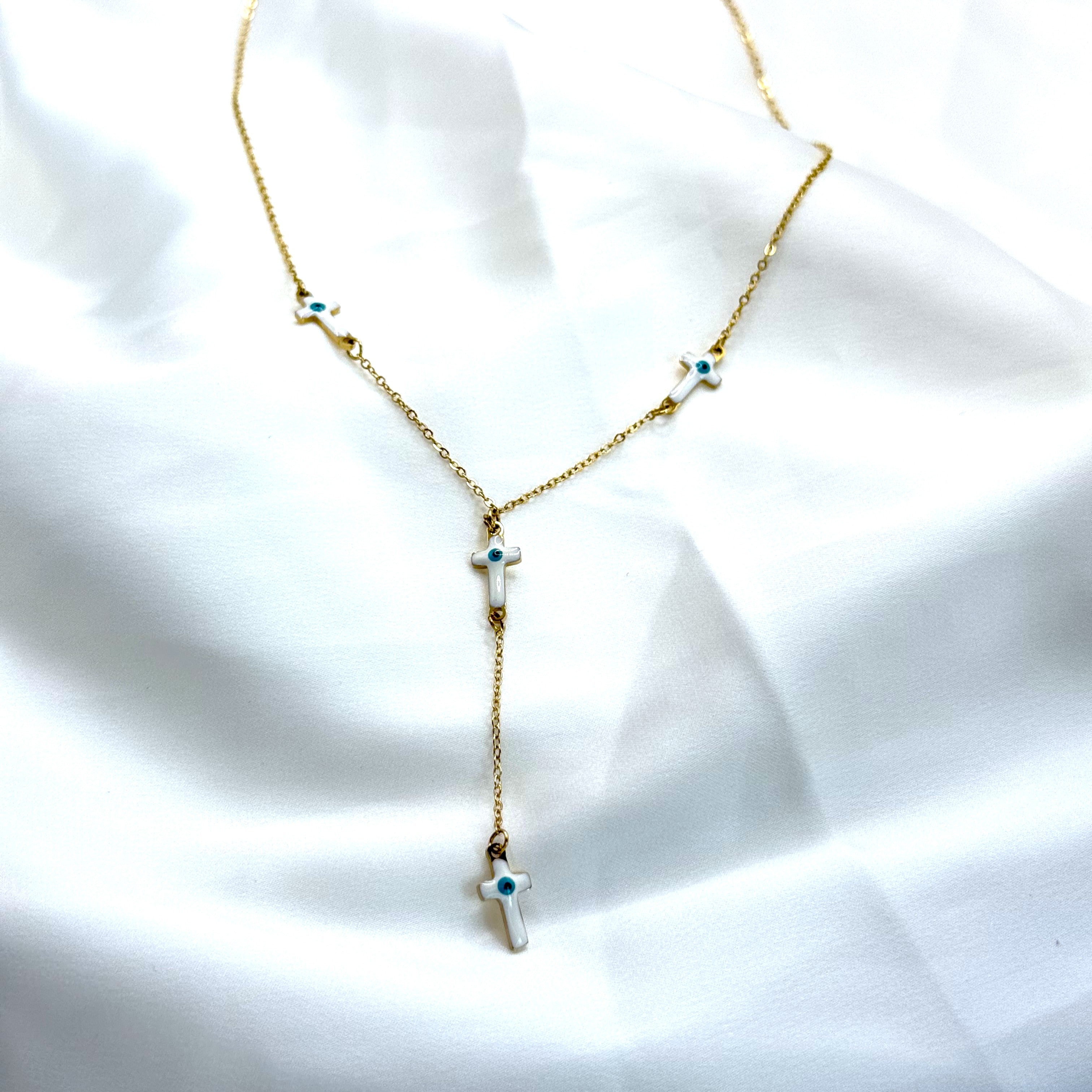 Κολιέ Με Σταυρουδάκια Γραβάτα