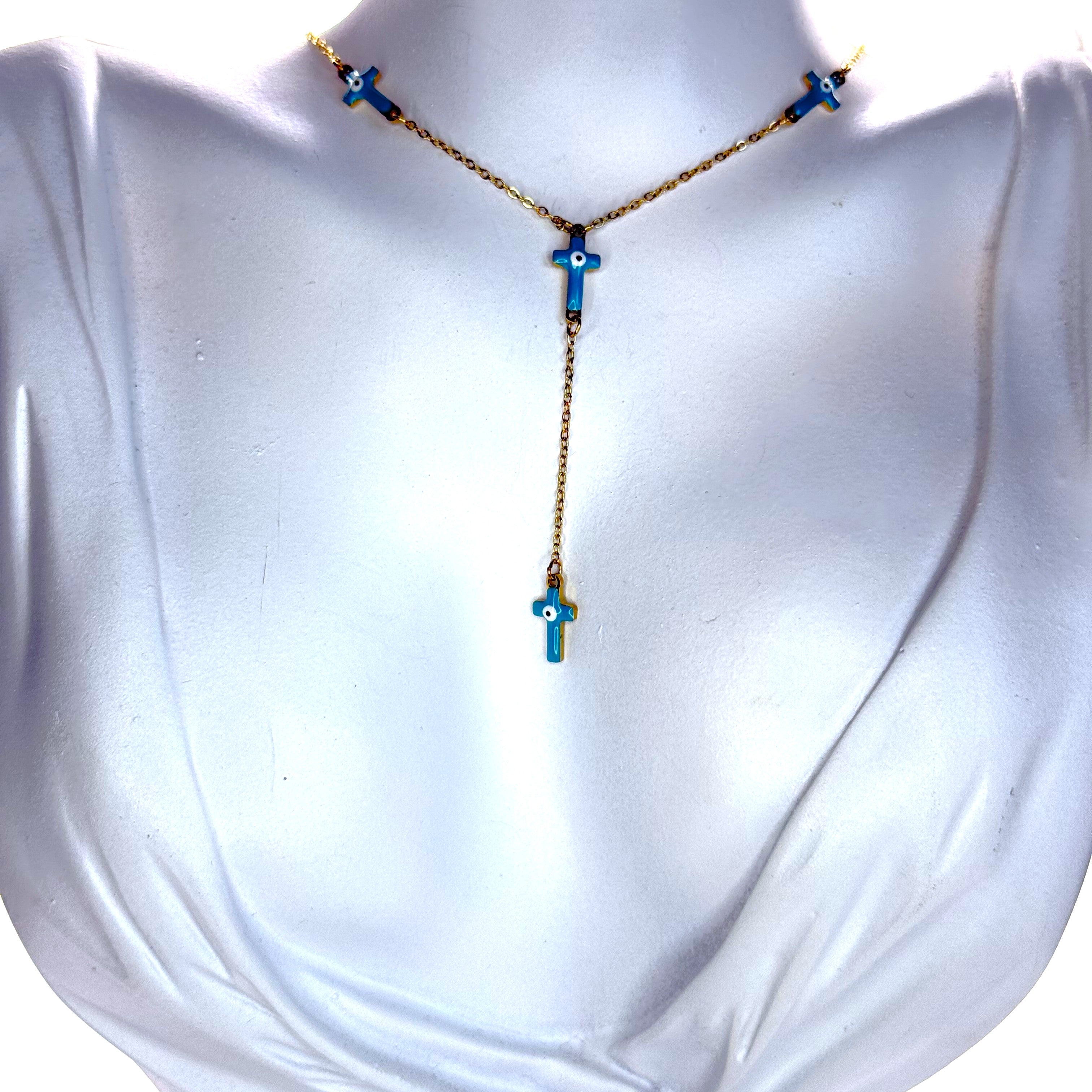 Κολιέ Με Σταυρουδάκια Γραβάτα