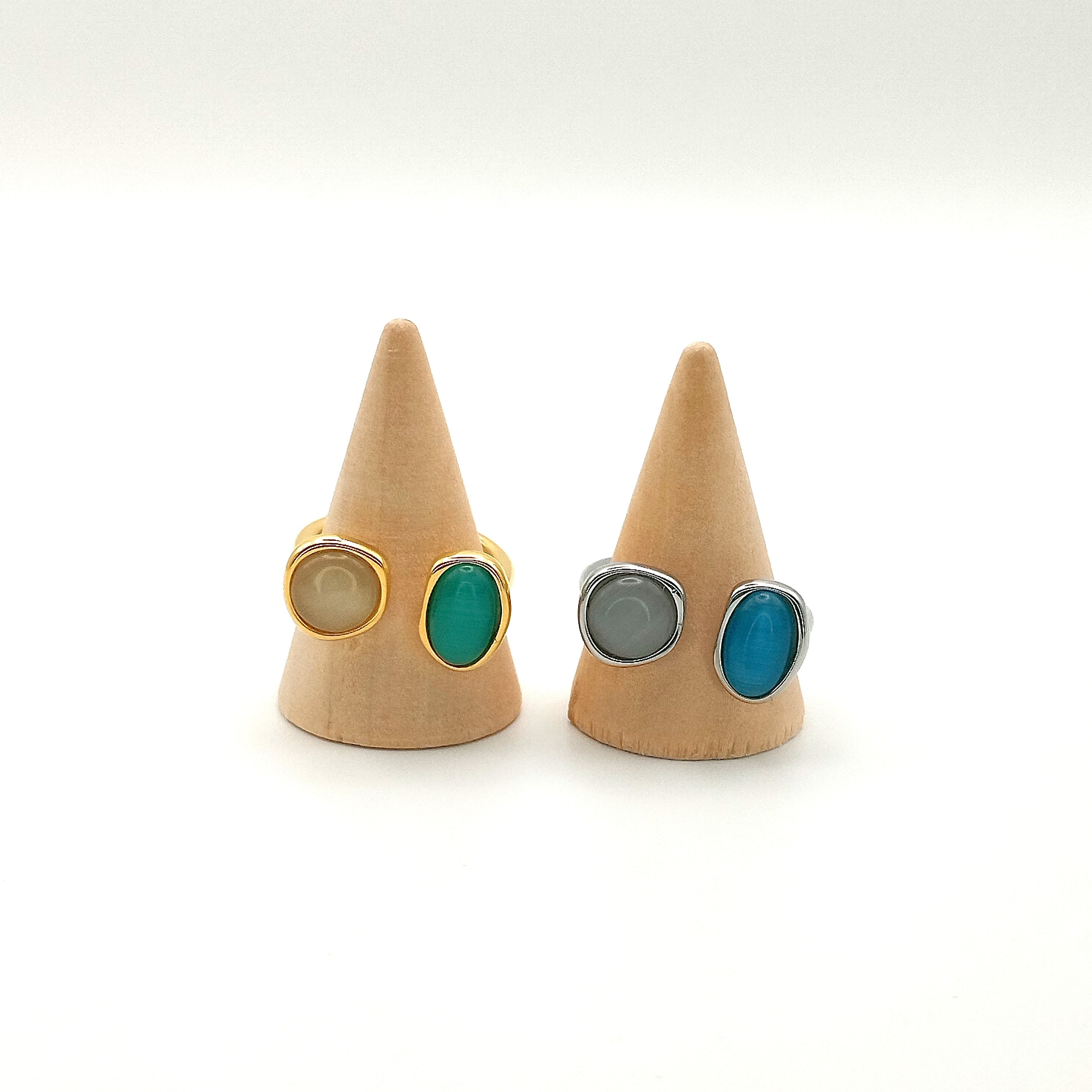 Δαχτυλίδι με δύο πέτρες